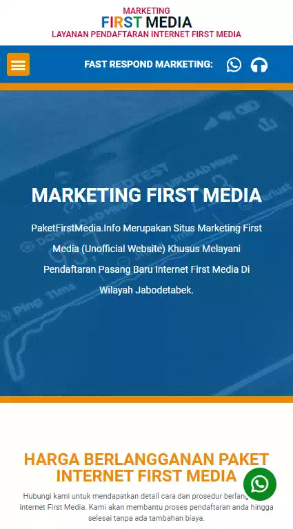 Pembuat Website  Paket First Media