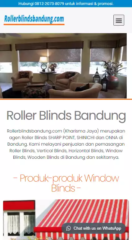 Pembuat Website  Roller Blinds Bandung